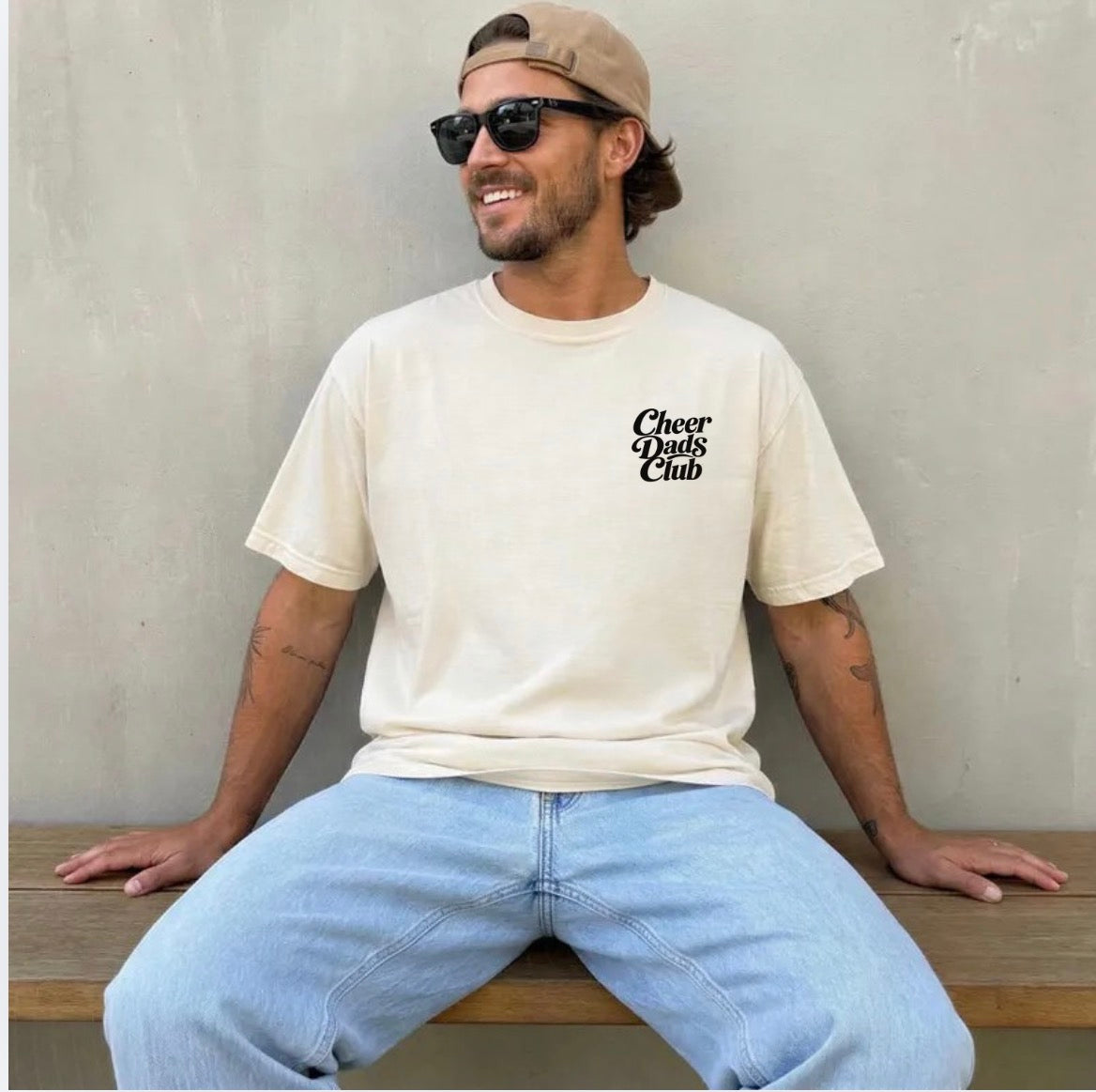 Cheer Dads Club Tee - Ivory
