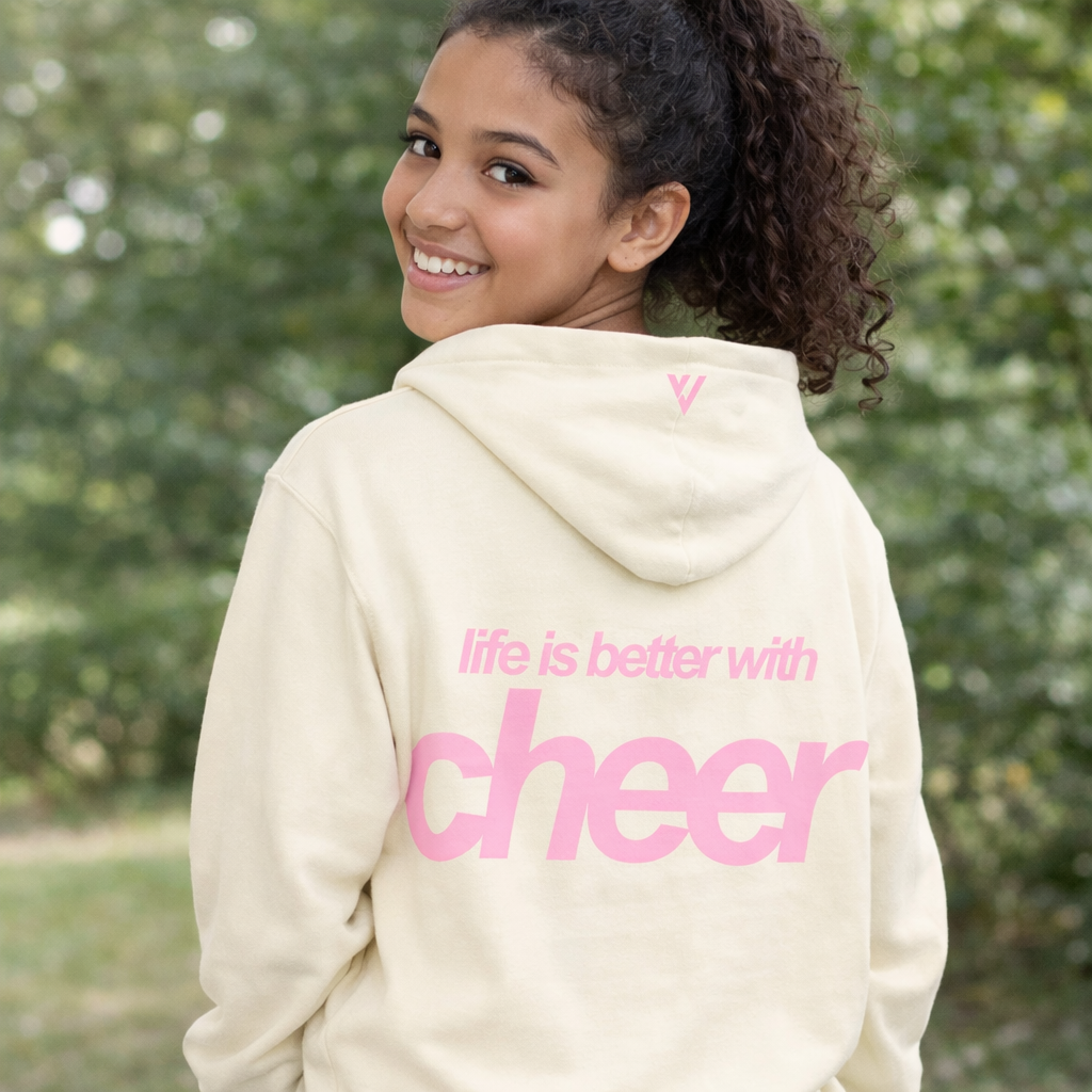 Life Is Better With Cheer Hoodie - Butter