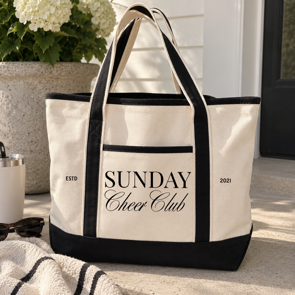 Sunday Cheer Club Tote - Navy