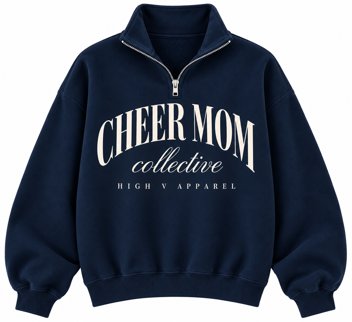 Cheer Mom Collective Quarter Zip - Navy