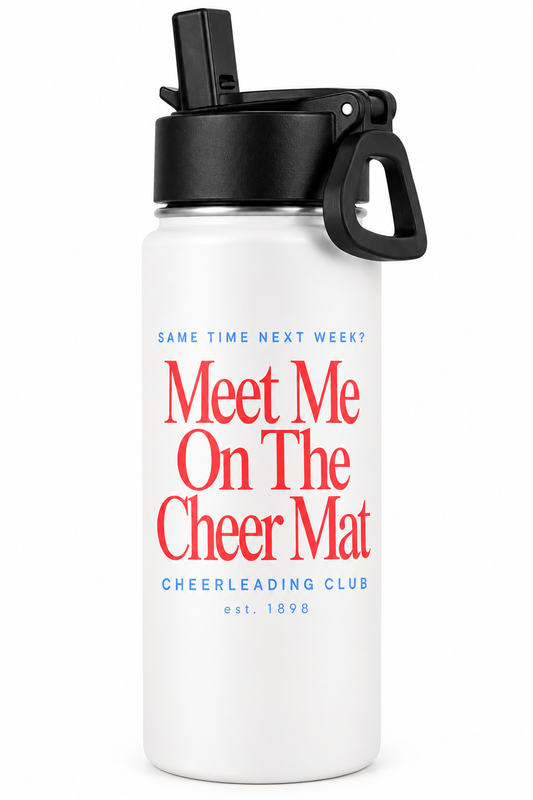 Meet Me On The Cheer Mat Water Bottle