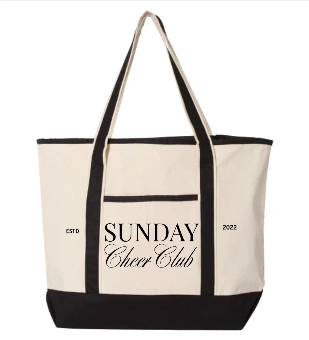Sunday Cheer Club Tote - Navy