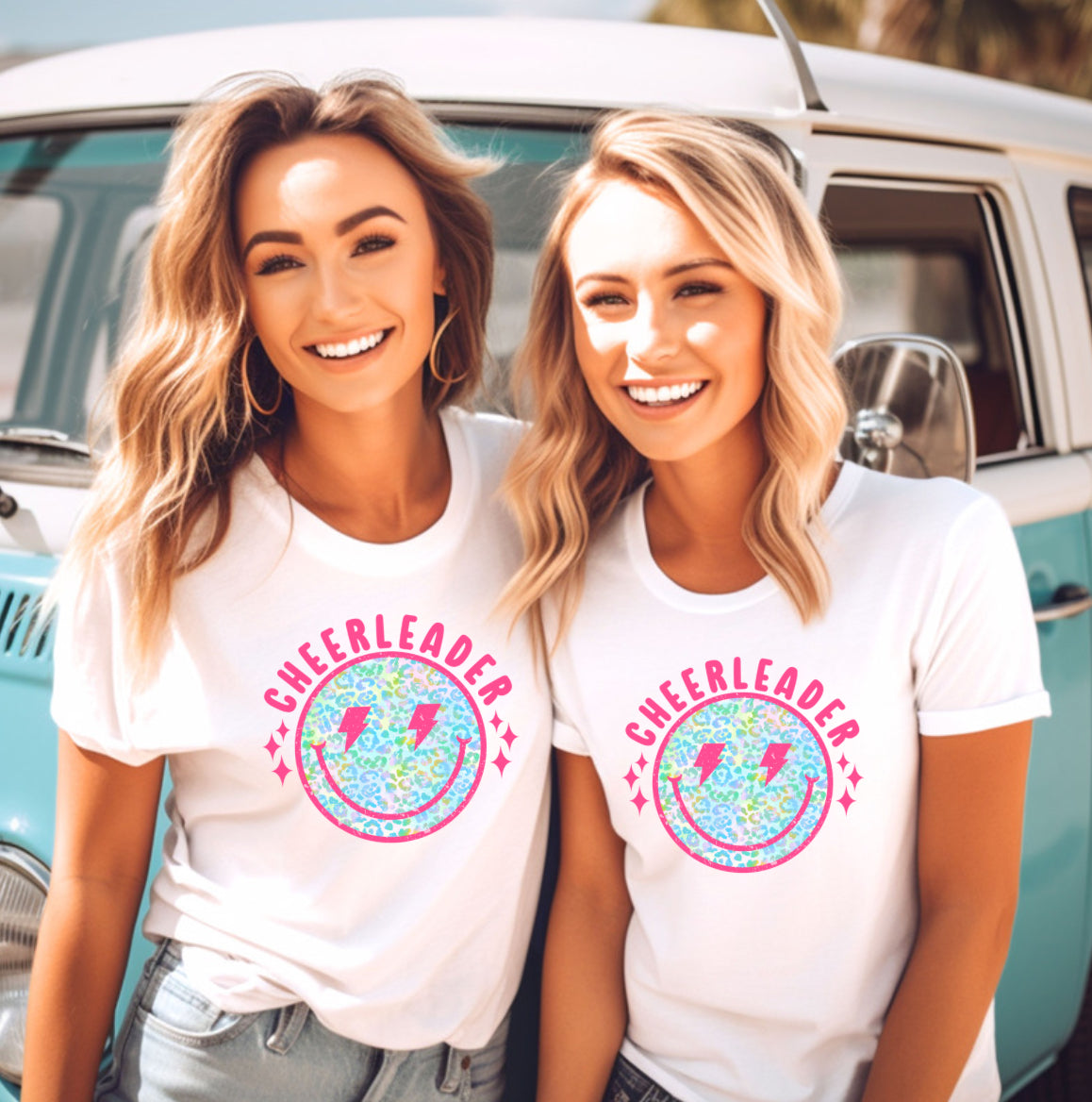 Smiley cheerleader tee